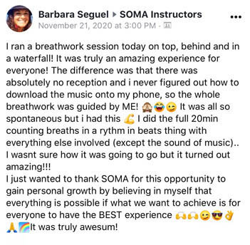 SOMA Breath Testimonial - Barbara Seguel