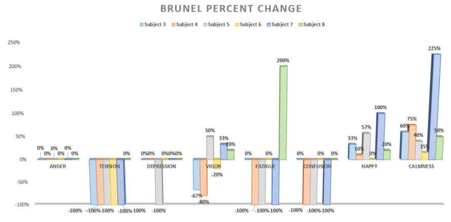 BRUNEL PERCENT CHANGE Graph